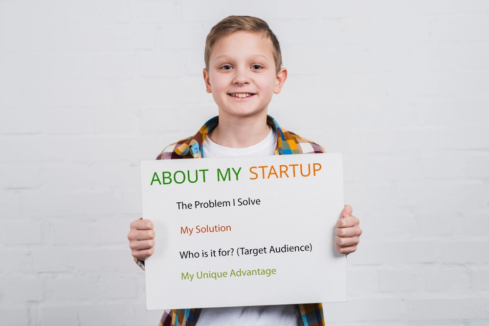 A student pitching their business