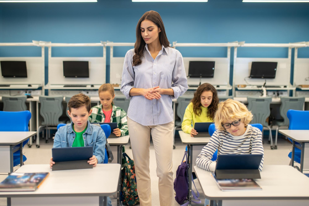 Teacher facilitating a session