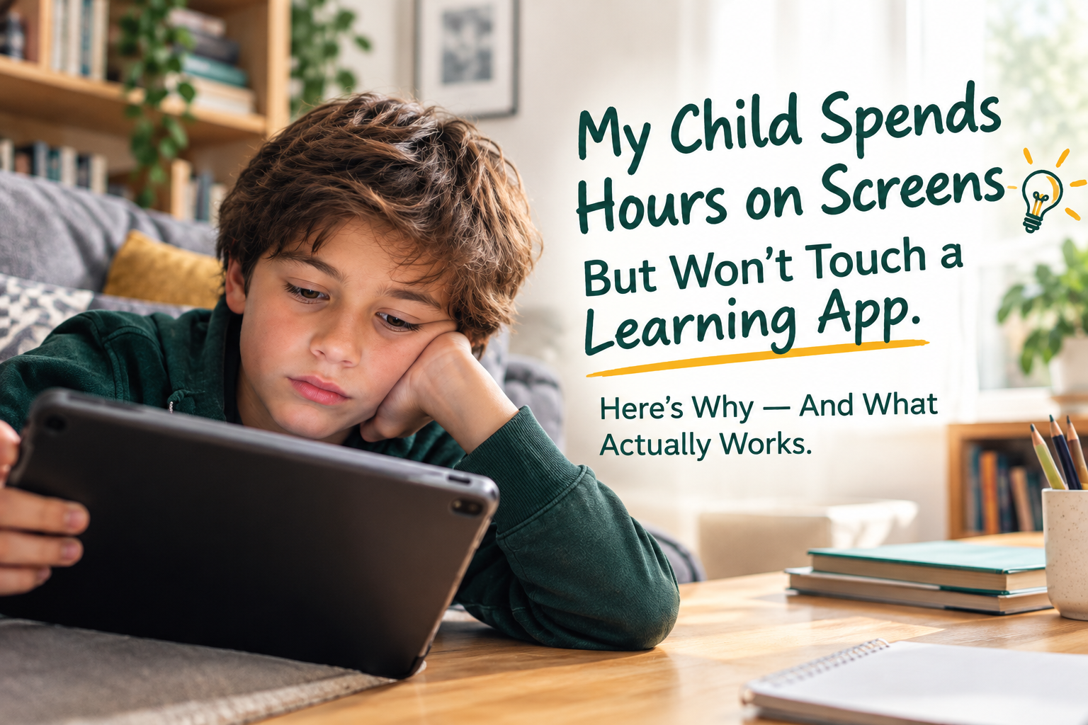 child fully engaged creating something on screen entrepreneurship platform KidStartupper